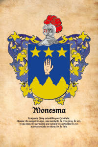 Escudo heráldico del apellido MONESMA