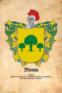 Escudo heráldico del apellido MONJU