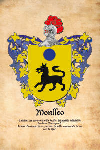 Escudo heráldico del apellido MONLLEO