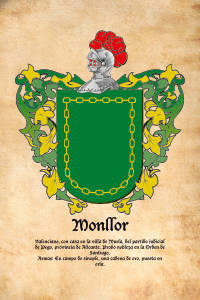 Escudo heráldico del apellido MONLLOR