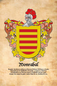 Escudo heráldico del apellido MONRABAL