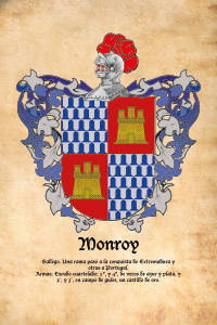 Escudo heráldico del apellido MONROY