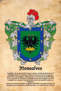 Escudo heráldico del apellido MONSALVES