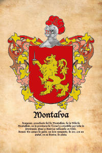 Escudo heráldico del apellido MONTALVA