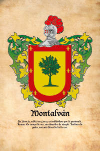 Escudo heráldico del apellido MONTALVAN
