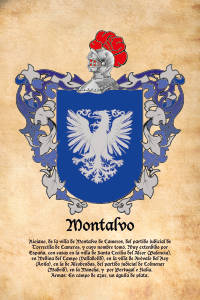 Escudo heráldico del apellido MONTALVO