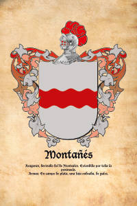 Escudo heráldico del apellido MONTAÑÉS