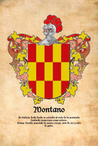 Escudo heráldico del apellido MONTANO