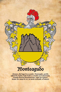 Escudo heráldico del apellido MONTEAGUDO