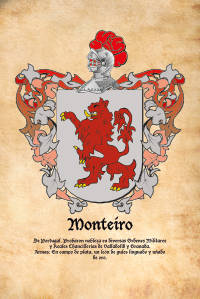 Escudo heráldico del apellido MONTEIRO
