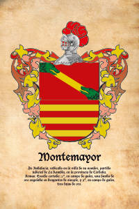 Escudo heráldico del apellido MONTEMAYOR
