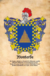 Escudo heráldico del apellido MONTERDE