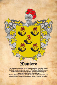 Escudo heráldico del apellido MONTERO