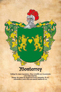 Escudo heráldico del apellido MONTERREY