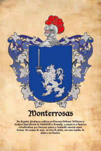 Escudo heráldico del apellido MONTERROSAS