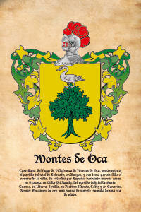 Escudo heráldico del apellido MONTES DE OCA