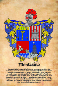 Escudo heráldico del apellido MONTESINO