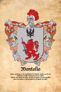 Escudo heráldico del apellido MONTOLIO