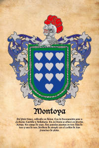 Escudo heráldico del apellido MONTOYA