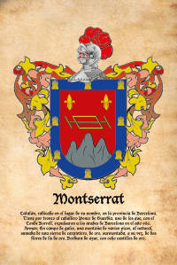 Escudo heráldico del apellido MONTSERRAT