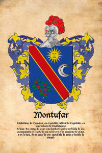 Escudo heráldico del apellido MONTUFAR