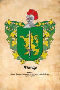 Escudo heráldico del apellido MONZO