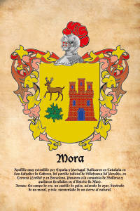 Escudo heráldico del apellido MORA