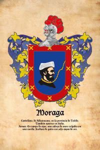 Escudo heráldico del apellido MORAGA