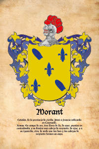 Escudo heráldico del apellido MORANT