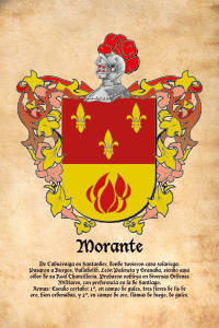 Escudo heráldico del apellido MORANTE