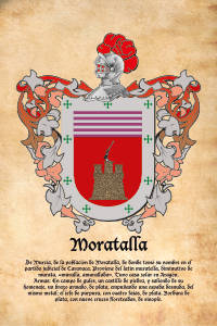 Escudo heráldico del apellido MORATALLA