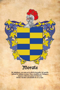 Escudo heráldico del apellido MORATE