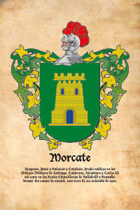 Escudo heráldico del apellido MORCATE