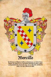 Escudo heráldico del apellido MORCILLO