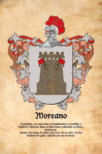 Escudo heráldico del apellido Moreano