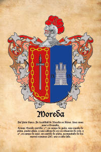Escudo heráldico del apellido MOREDA