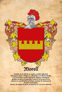 Escudo heráldico del apellido MORELL