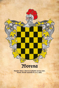 Escudo heráldico del apellido MORENA