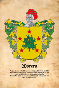 Escudo heráldico del apellido MORERA