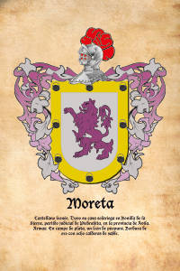Escudo heráldico del apellido MORETA