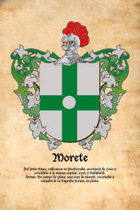 Escudo heráldico del apellido MORETE