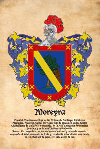 Escudo heráldico del apellido MOREYRA