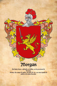 Escudo heráldico del apellido MORGAN