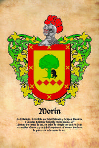 Escudo heráldico del apellido MORIN