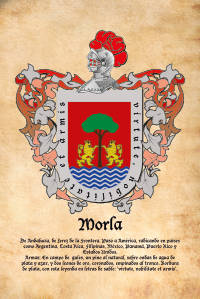 Escudo heráldico del apellido MORLA
