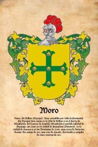 Escudo heráldico del apellido MORO