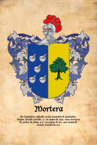 Escudo heráldico del apellido MORTERA