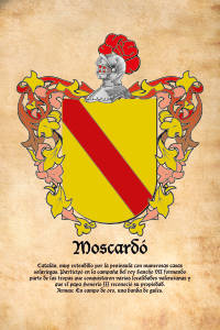 Escudo heráldico del apellido MOSCARDO