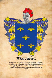 Escudo heráldico del apellido MOSQUEIRA