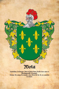 Escudo heráldico del apellido MOTA